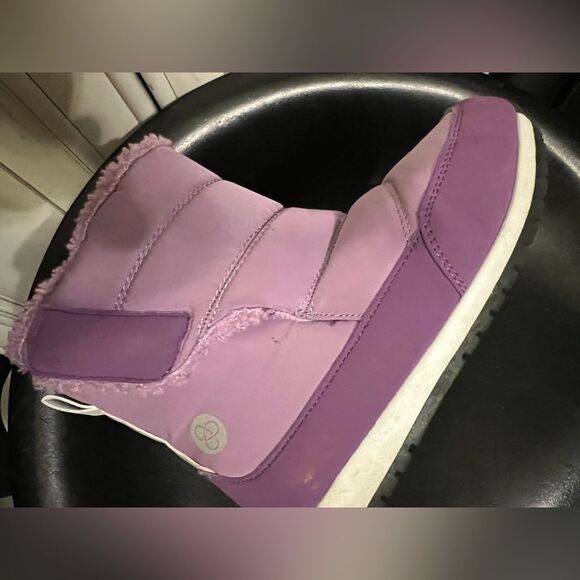 ZELLA Kids Quilted Fleece Lined Snow Boot Sz 1 - Picture 8 of 13